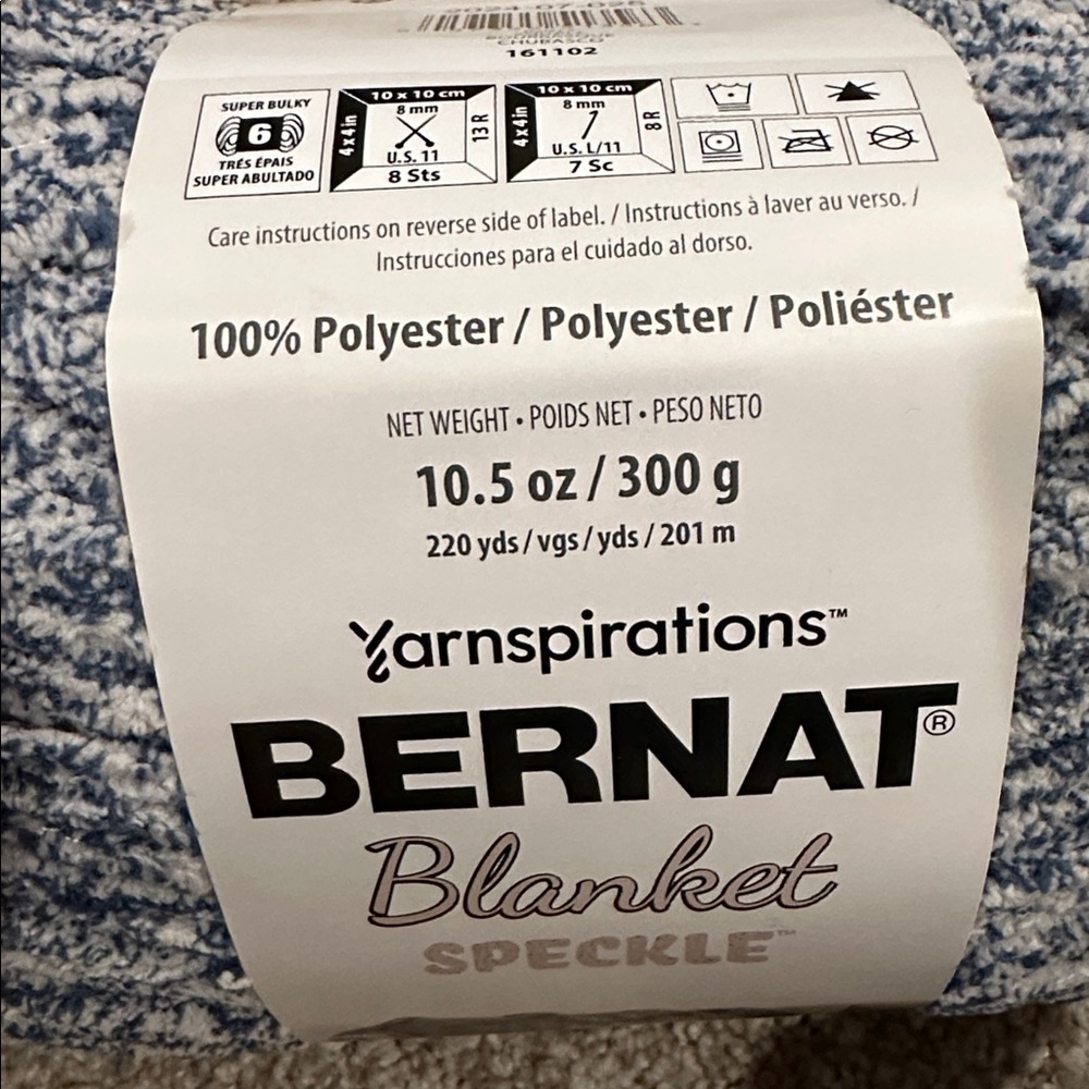 Bundle 2 Bernat Blanket
Speckle Yarn - Blue and White - Picture 2 of 2